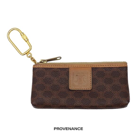 🔴 Celine Key Pouch Cles - Macadam Triomphe Brown - Picture 1 of 6